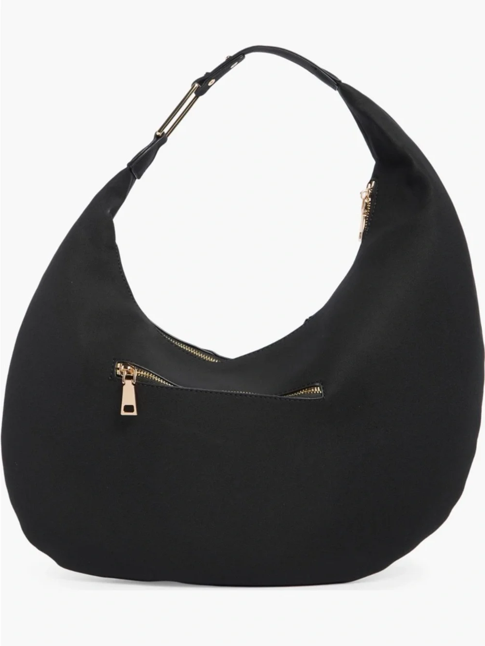 Sculpted Urban Expressions Black Crescent Hobo faux suede